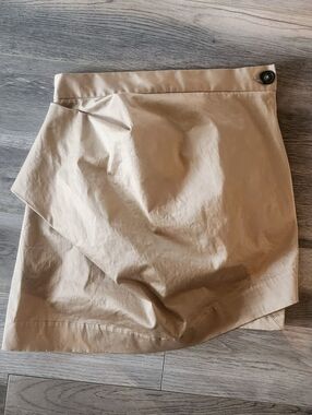 Vivienne Westwood Anglomania Asymmetric Wrap Mini Skirt Khaki Cotton IT 42 NWOT